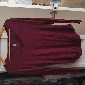 SO women's medium wine long sleeve v neck shirt.